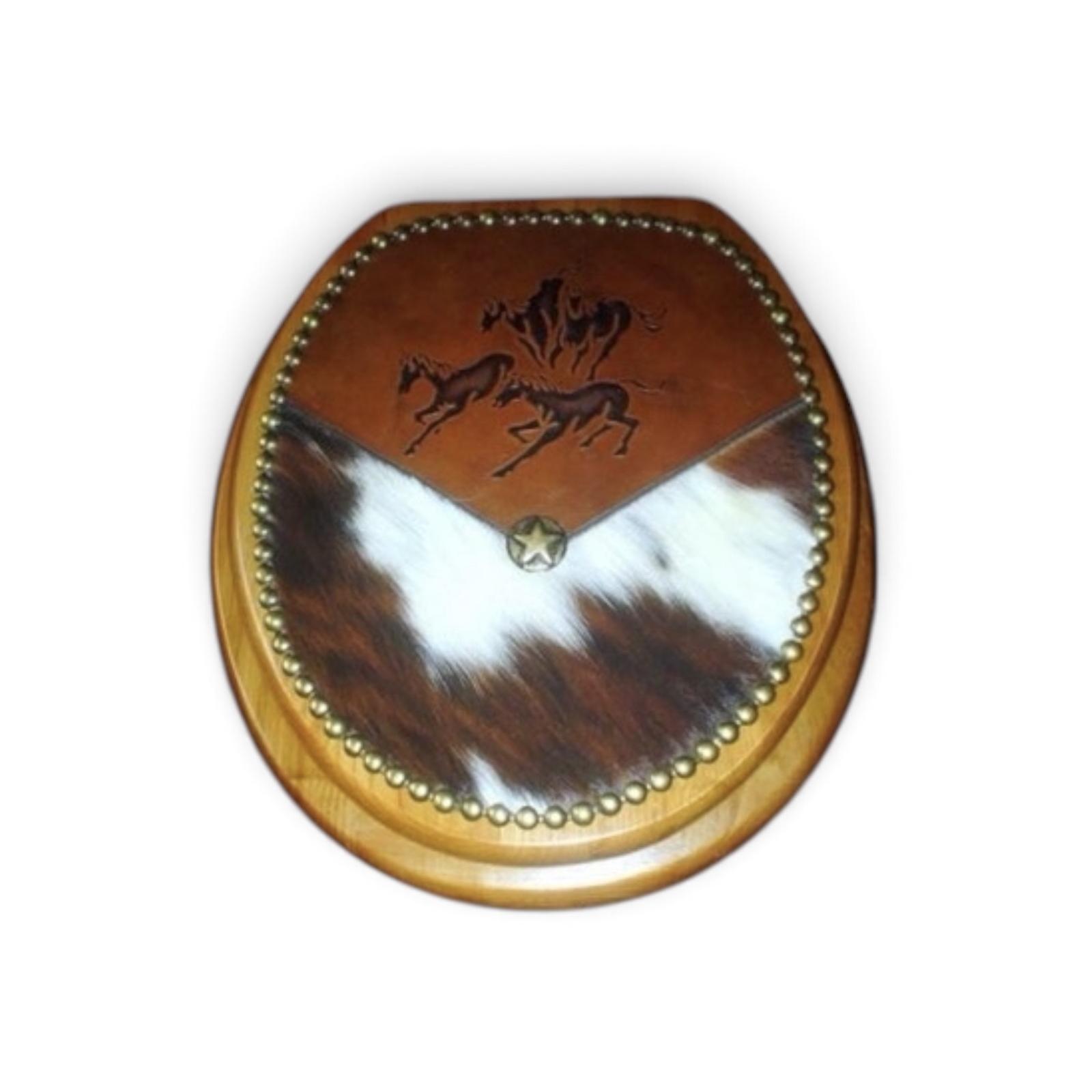 Leather/Cowhide Toilet Seat